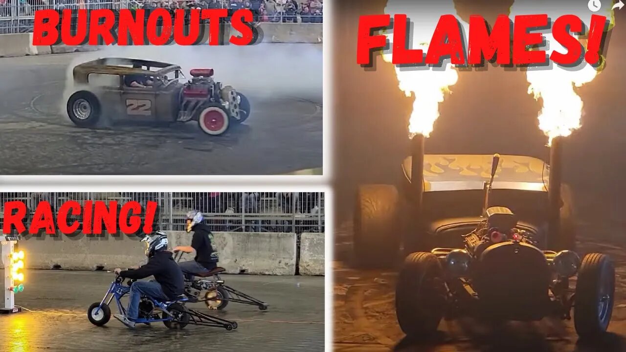 Rat Rods Burnouts and Flames!!!