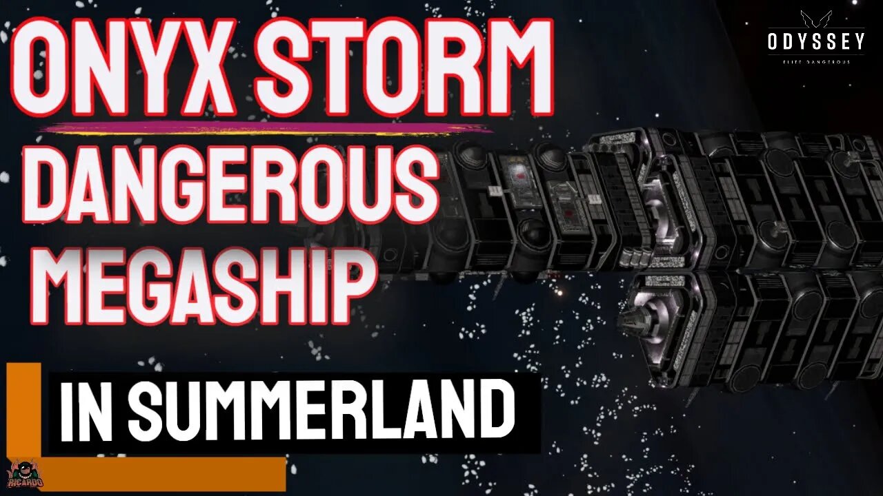 Onyx Storm Darkwater Megaship in Summerland // Elite Dangerous