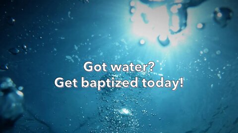 Get baptized - remotely!