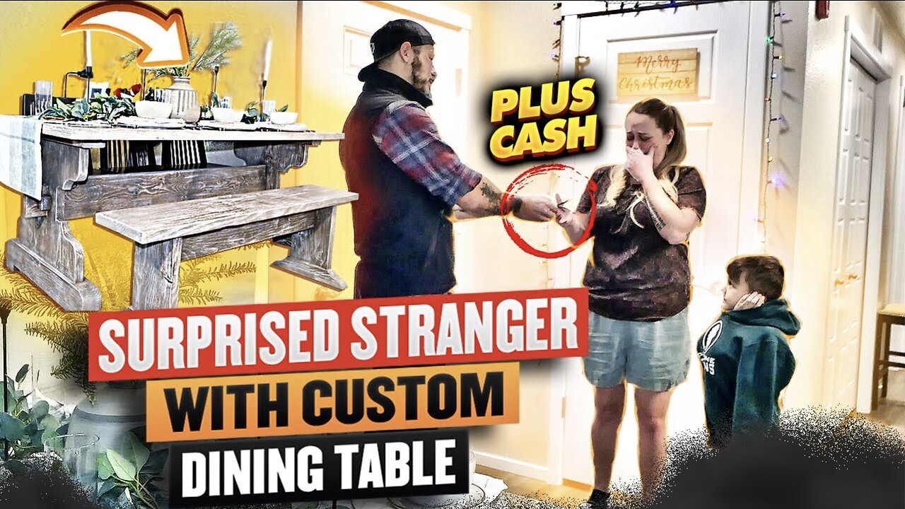 Surprised Single Mom With Custom Dining Table + CASH