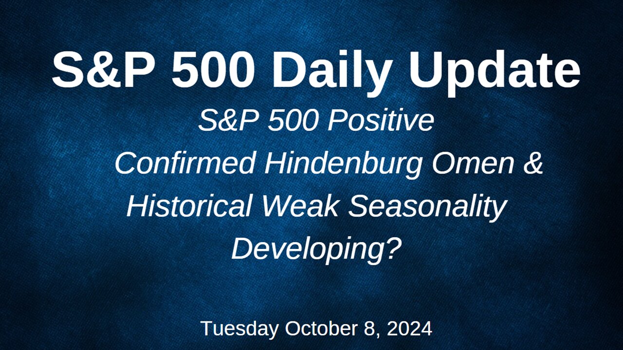 S&P 500 Daily Market Update for Tuesday October 8, 2024