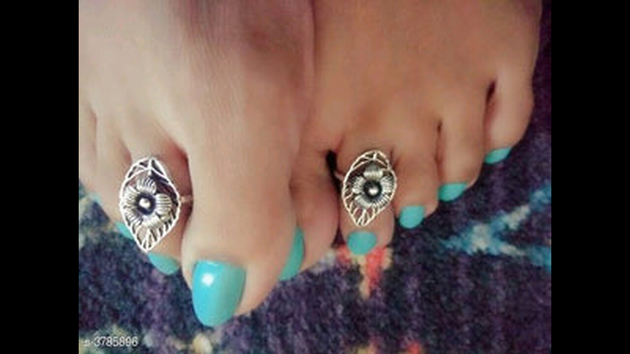 silver toe ring design #