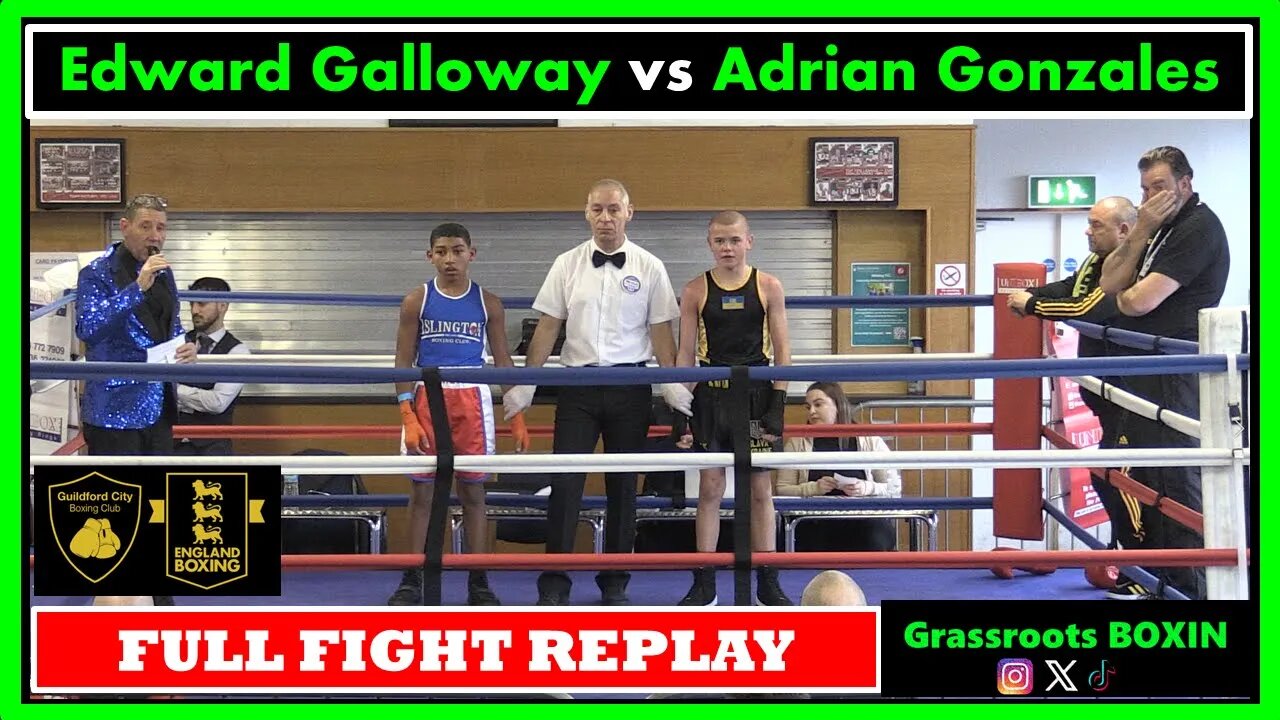 Edward Galloway vs Adrian Gonzales (Schools Contest) - FULL FIGHT - Guildford City Boxing Tournament