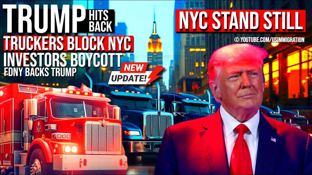 NYC PROTEST BEGINS🔥TRUCKERS BLOCK NEW YORK! TRUMP HITS BACK GOV KATHY HOCHUL & LETITIA JAMES!