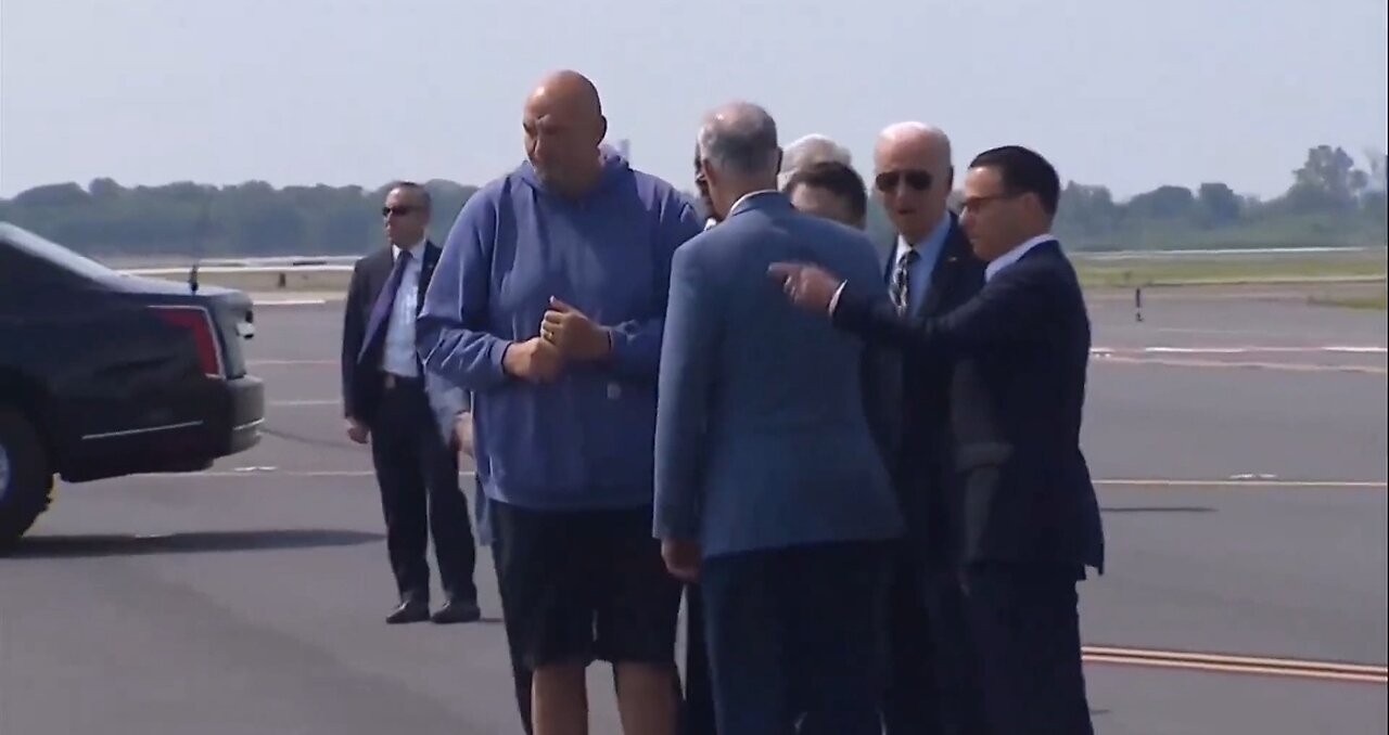 John Fetterman Meets Biden In Shorts and a Hoodie