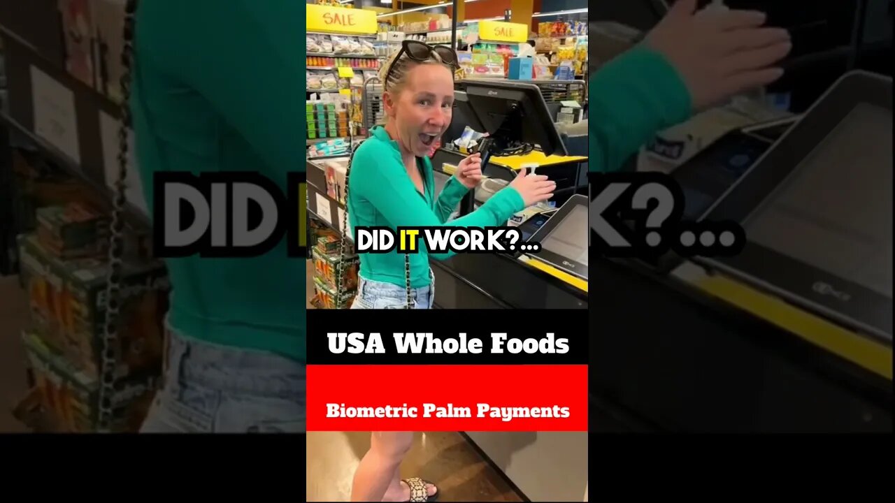 Amazon's BIOMETRIC PALM PAY Takes Over Whole Foods 🖐️🛍️ #shorts