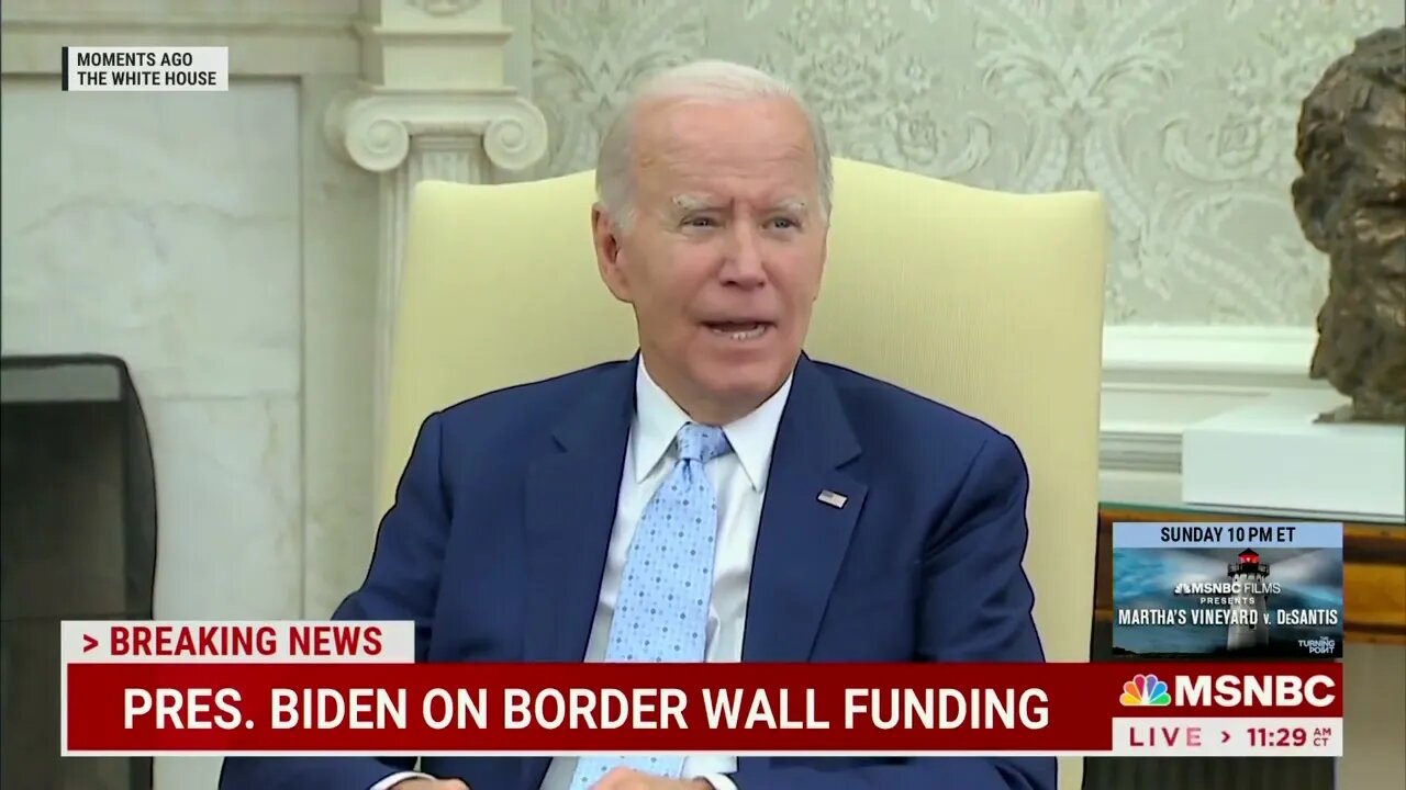 Hours After Admin Said It Was "Immediate Need," Biden Says "No," He Doesn't Think Border Walls Work