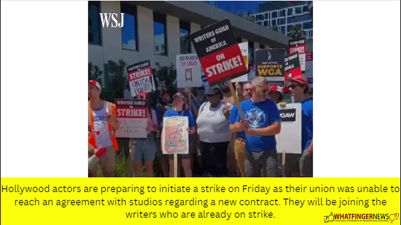 Hollywood actors are preparing to initiate a strike on Friday as their union was unable to reach