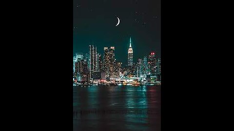 Relaxing music meditation video 😔 night view of the city, stress relief