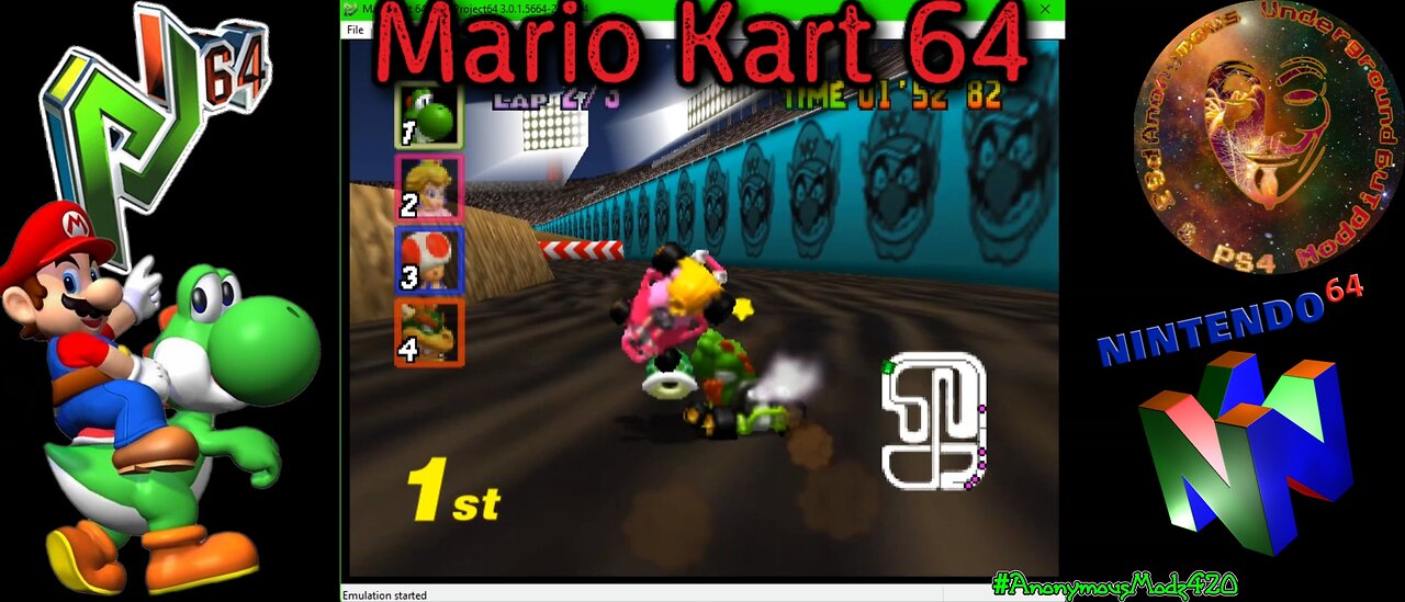 Mario Kart 64 N64 ROM PC Gameplay