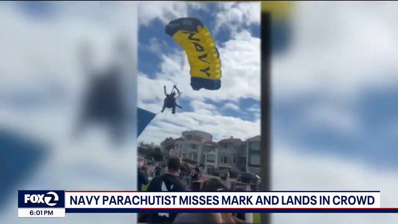 Mother & daughter injured after U.S.Navy parachuter lands on crowd during airshow