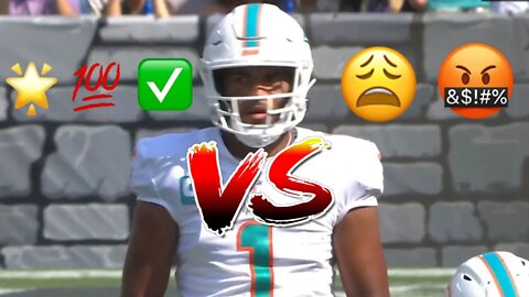 2022 – Week 2 – Tua Tagovailoa Actual Pass Accuracy