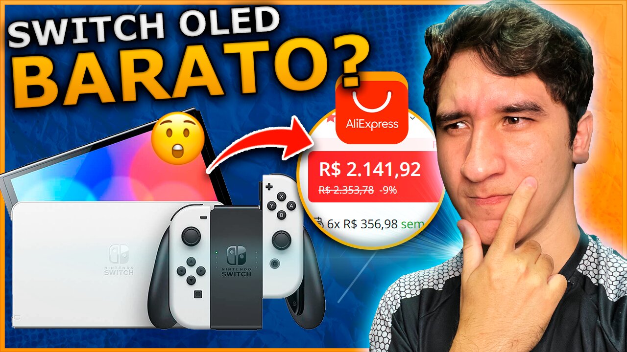 SWITCH OLED BARATO DO ALIEXPRESS - VALE A PENA? RODA TUDO? VAI SER TAXADO? 😱