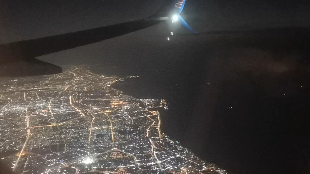 Dubai aerial view night