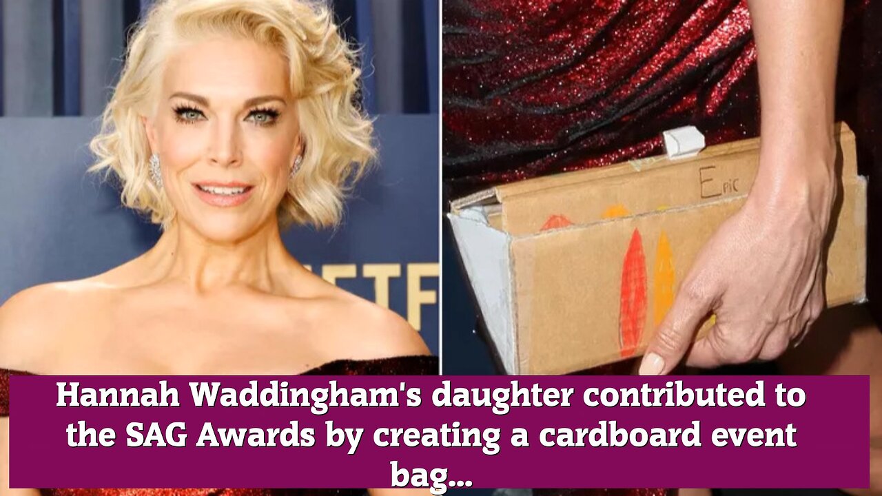 Hannah Waddingham's daughter contributed to the SAG Awards by creating a cardboard event bag