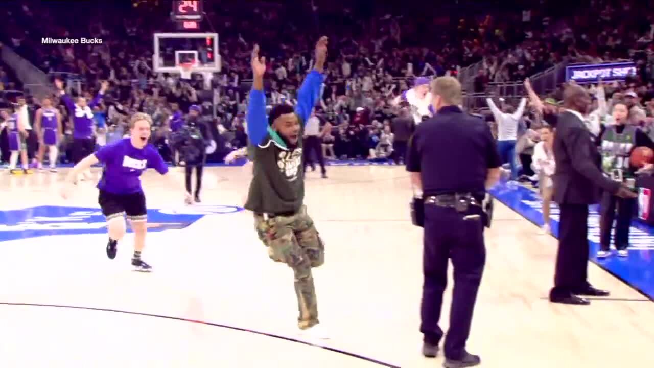 Halftime half-court jackpots