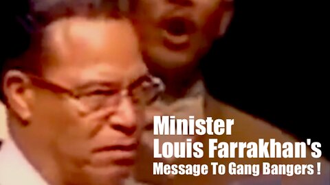 Minister Louis Farrakhan's || Message To Gang Bangers !!