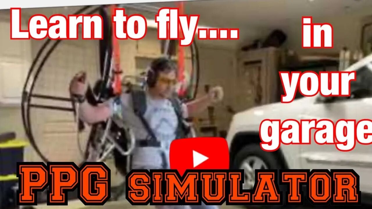 Paramotor simulator in my garage before solo flight