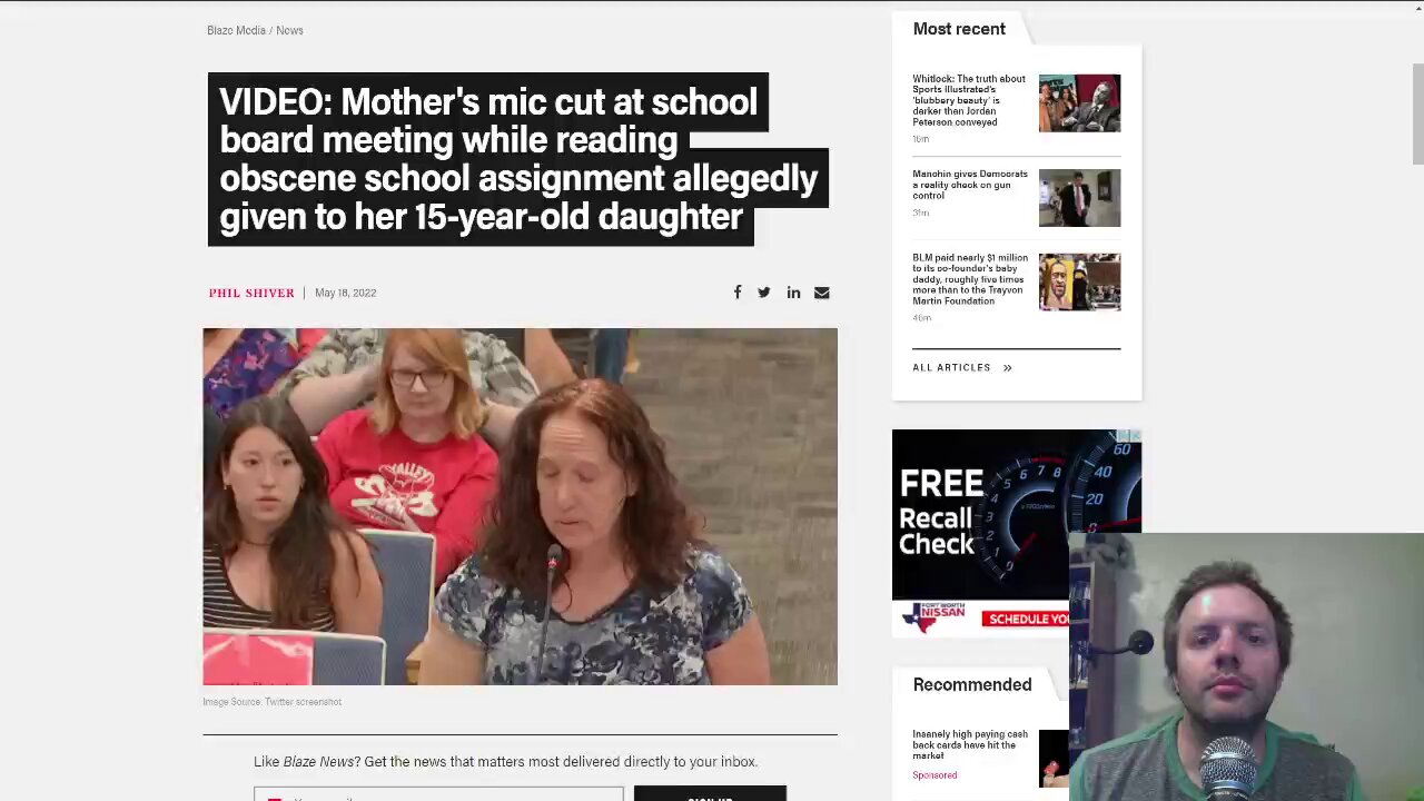 Mother's mic cut at school board meeting while reading obscene school assignment