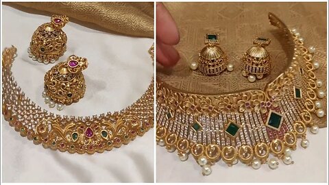 Latest gold plated necklace designs by Jewels Emporia!! Choc