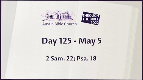 Through the Bible 2022 (Day 125)