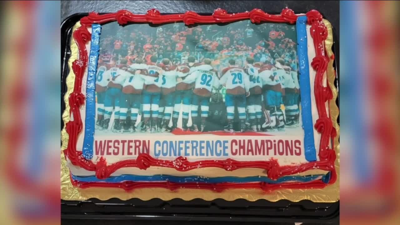 Avlanche cake for Edmonton fans