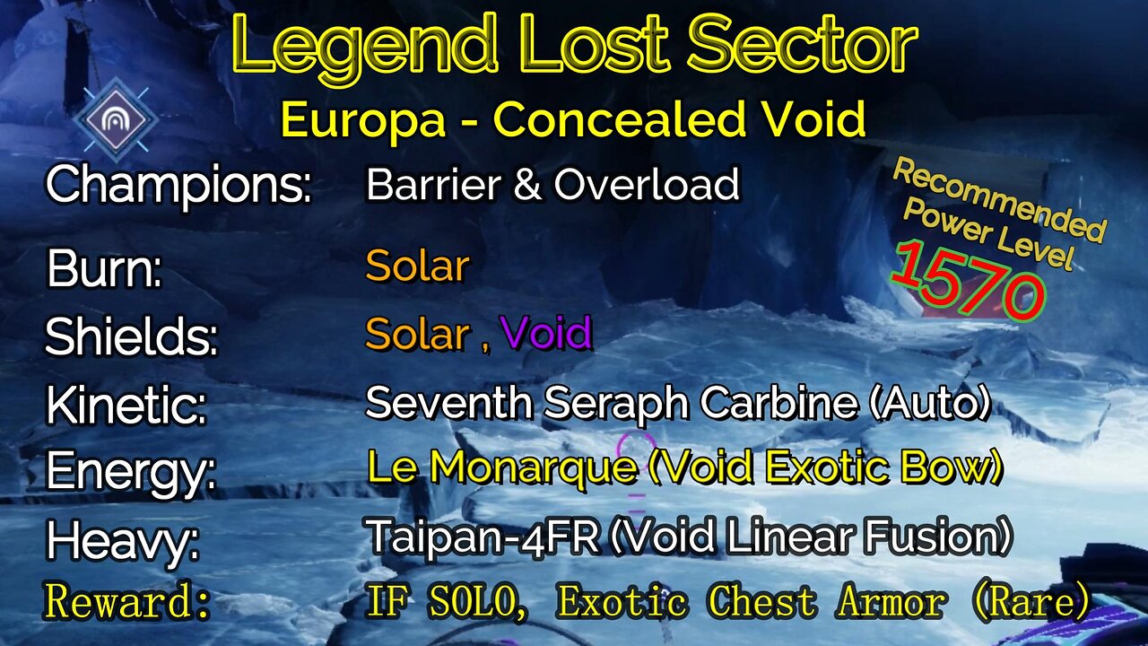 Destiny 2 Legend Lost Sector: Europa - Concealed Void on my Warlock 11-30-22