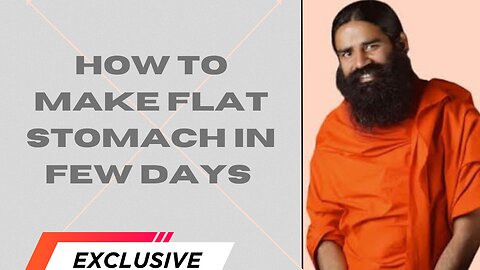 The best way to get a flat stomach in few days