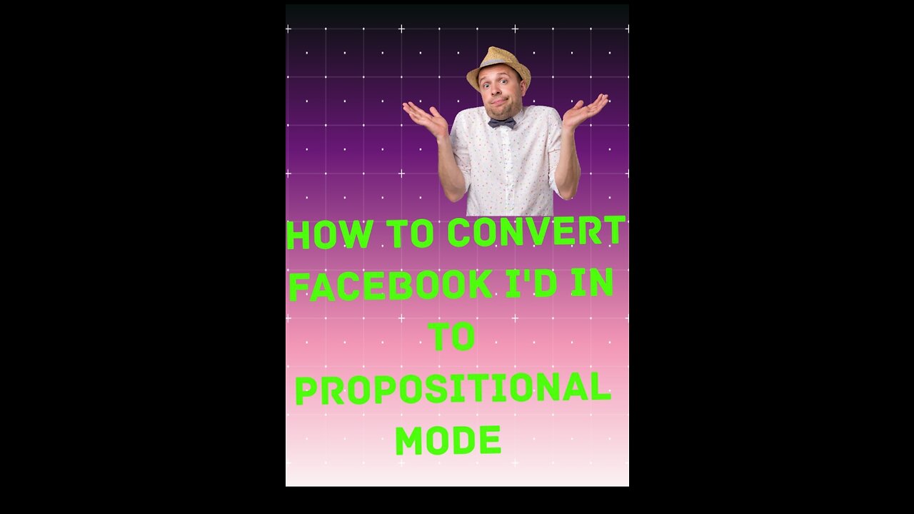 How to convert Facebook I'd in proportional mode