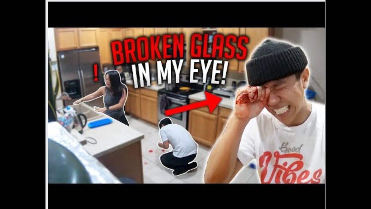 GLASS STUCK IN EYE PRANK!! **INTENSE**