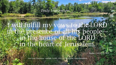 One Minute Daily Devotional -- Psalm 116:18-19