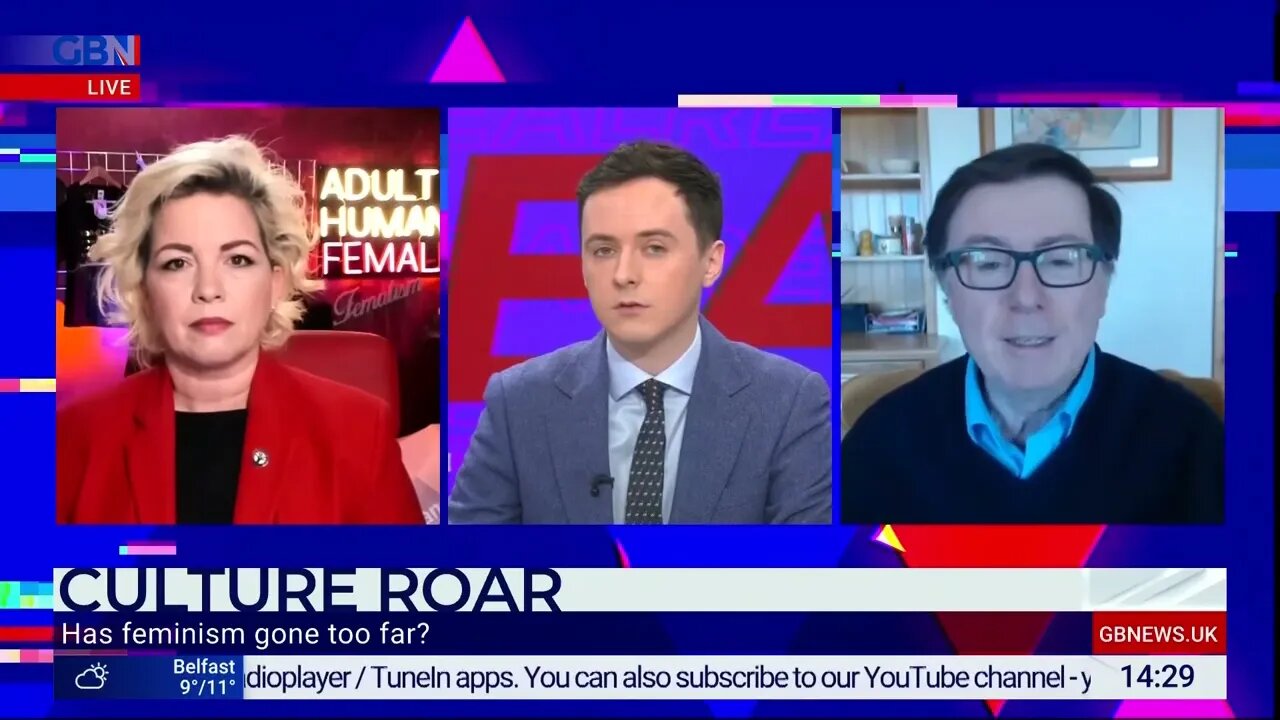 GB News - Kellie-Jay clashes with MRA Mike Buchannan on Darren Grimes' Real Britain