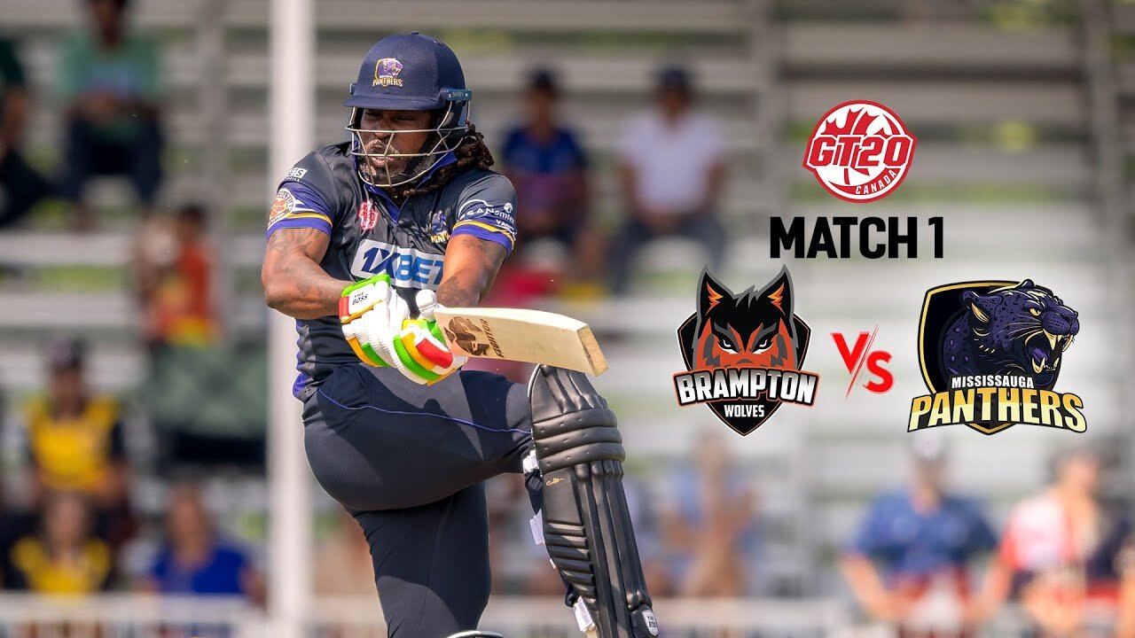 GT20 Canada Season 3 | Match - 1 Highlights | Brampton Wolves vs Mississauga Panthers