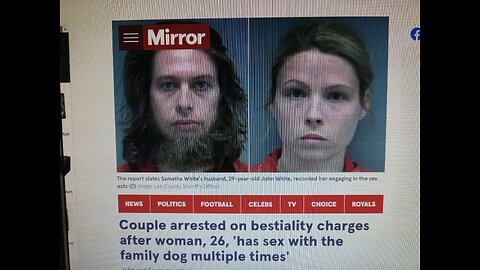 COUPLES ARRESTED ON BEASTIALITY CHARGES....-RAWI LA YASHARAHLA YAHAWASHI IS COMING BACK 144K