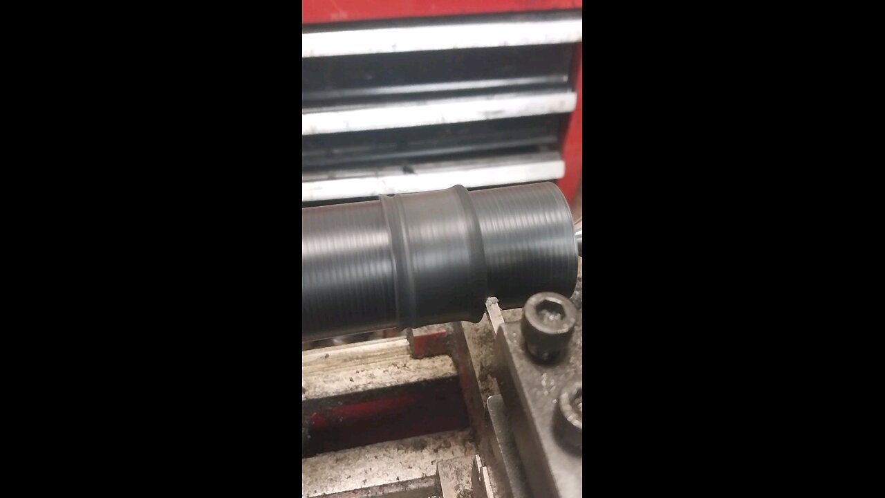 satisfying UHMW plastic cutting on lathe