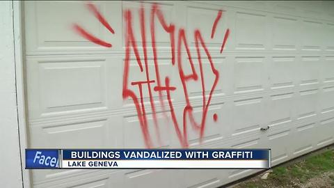 Lake Geneva police investigating graffiti found on several buildings