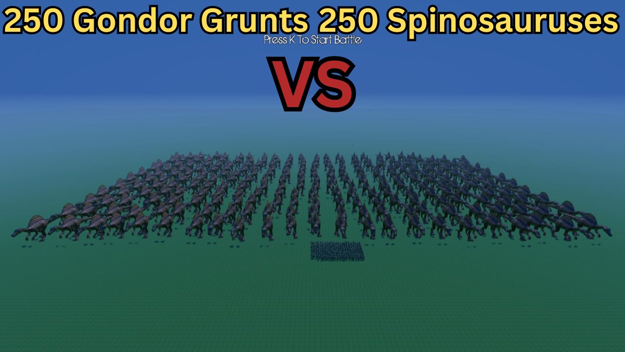 250 Gondor Grunts Versus 250 Spinosauruses || Ultimate Epic Battle Simulator