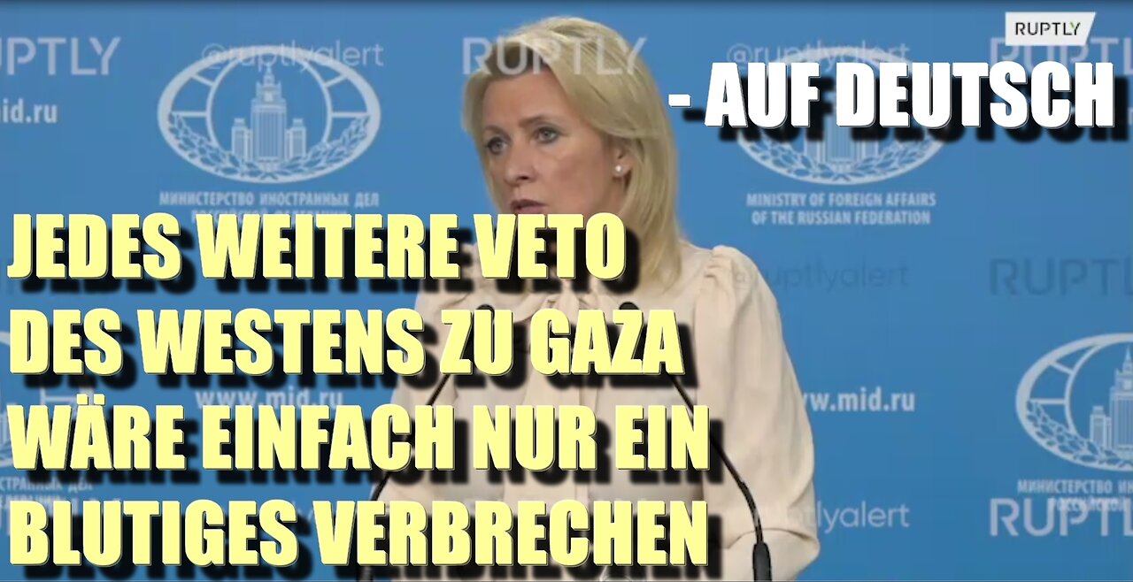 Sacharowa zu der Situation um Gaza auf Deutsch 14.06.2024