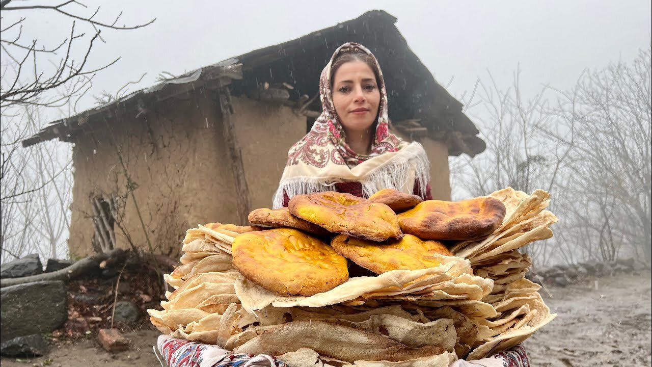 Village Daily Routine Baking Lavash & Penjayish Bread in Tandoor ♧ Village Cooking Vlog