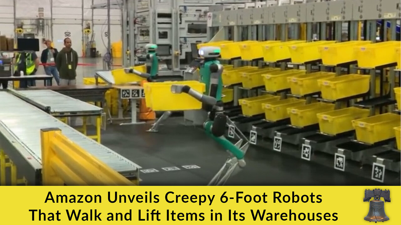 Amazon Unveils Creepy 6-Foot Robots That Walk and Lift Items in Its Warehouses