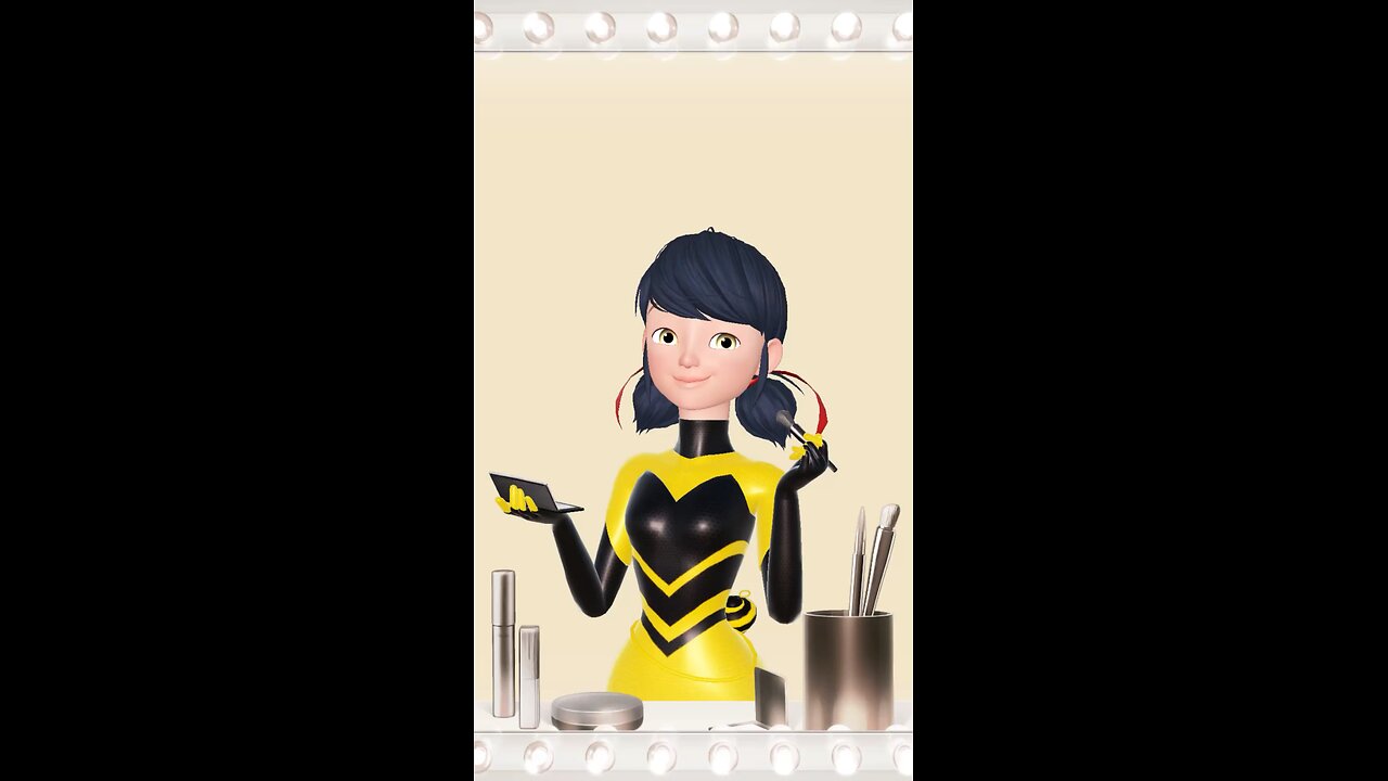 Queen bee doing her makeup #marinette #miraculous