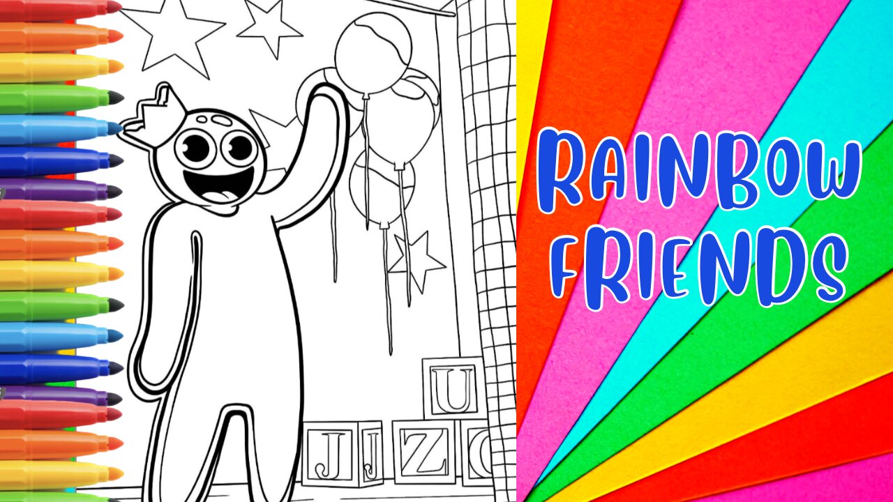 Let's Color | Blue From Rainbow Friends