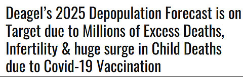 Deagel-Depopulation Forecast coming True