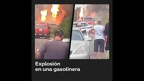 Se incendian cuatro depósitos de gas en una gasolinera