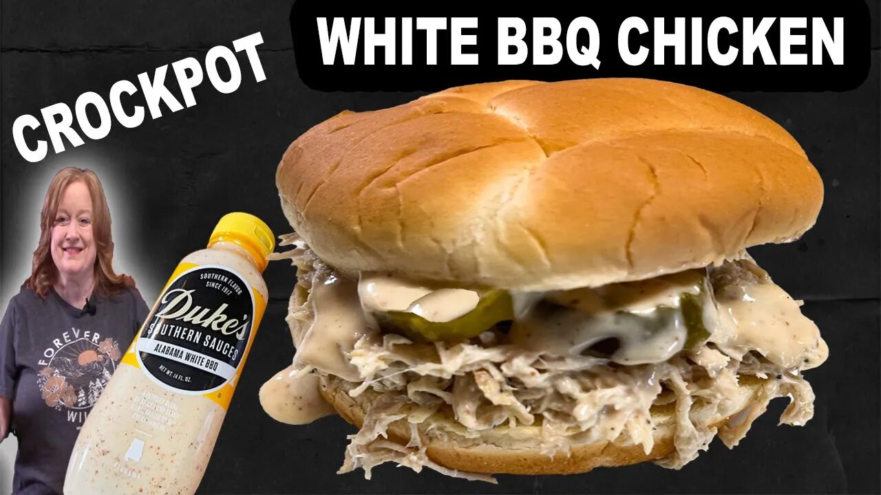 Alabama White BBQ Sauce Pulled Chicken Sandwiches, A Slow Cooker Chicken Recipe