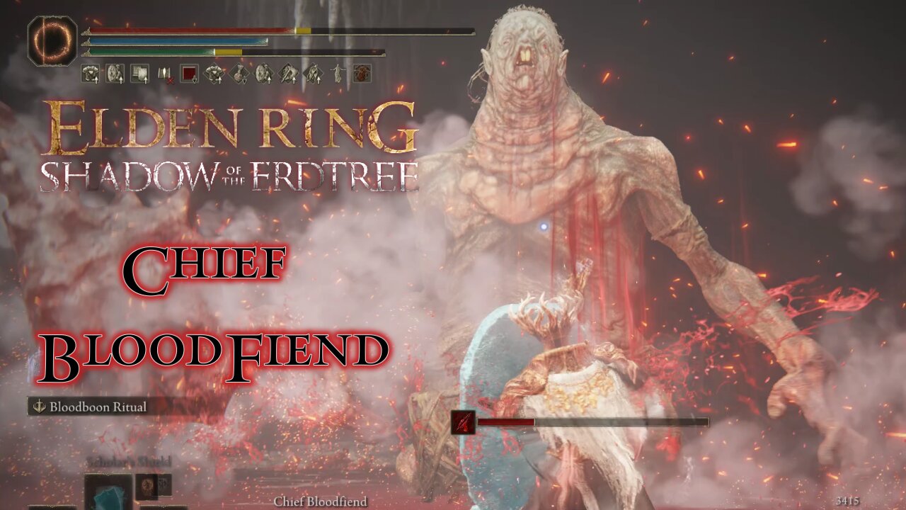 Elden Ring Shadow of the Erdtree Chief Bloodfiend Boss Fight