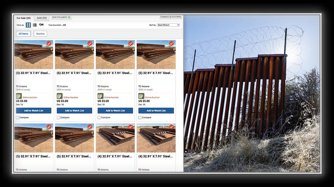 VIDEO: Trump Trashes Biden Admin For Auctioning Off Unused Border Wall Sections For Pennies
