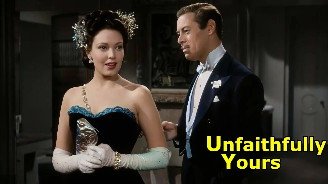 Unfaithfully Yours (1948) 1440p - Rex Harrison | Linda Darnell | Rudy Vallée | Romance/Comedy