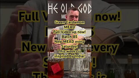 Green Cardamom MEADFull Video up now! Batch 85 New MEAD every Saturday! #mead #honeywine