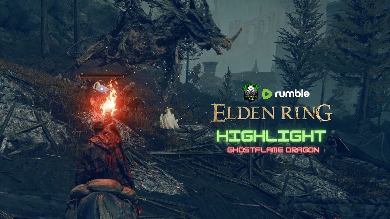 Panda Highlights - Ghostflame Dragon Mob Fight - Elden Ring